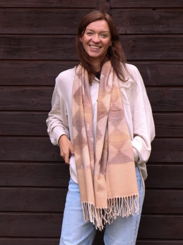 Szal Odcienie brązu