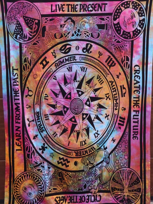 Bawełniana narzuta na łóżko, ozdoba ścienna Horoskop