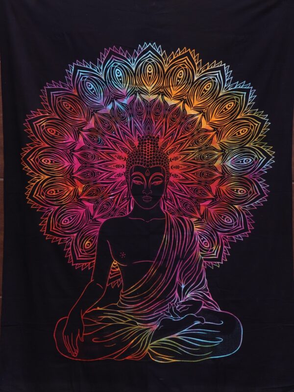 Bawełniana narzuta na łóżko, ozdoba ścienna Budda