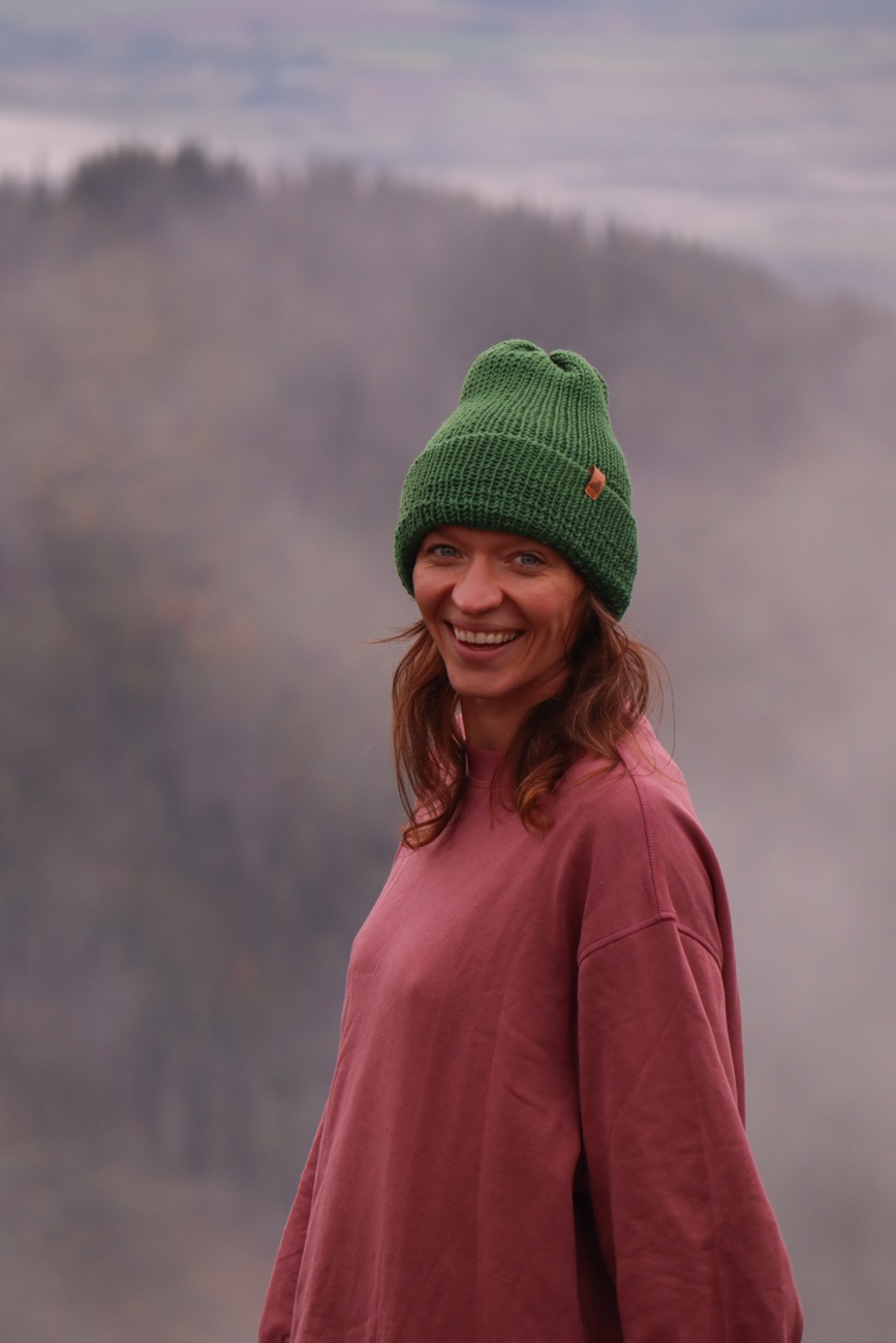 Czapka merino Zielona - obrazek 3