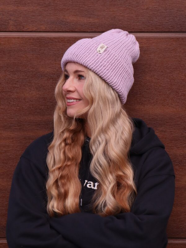 Wyprzedane! Czapka merino Różowa