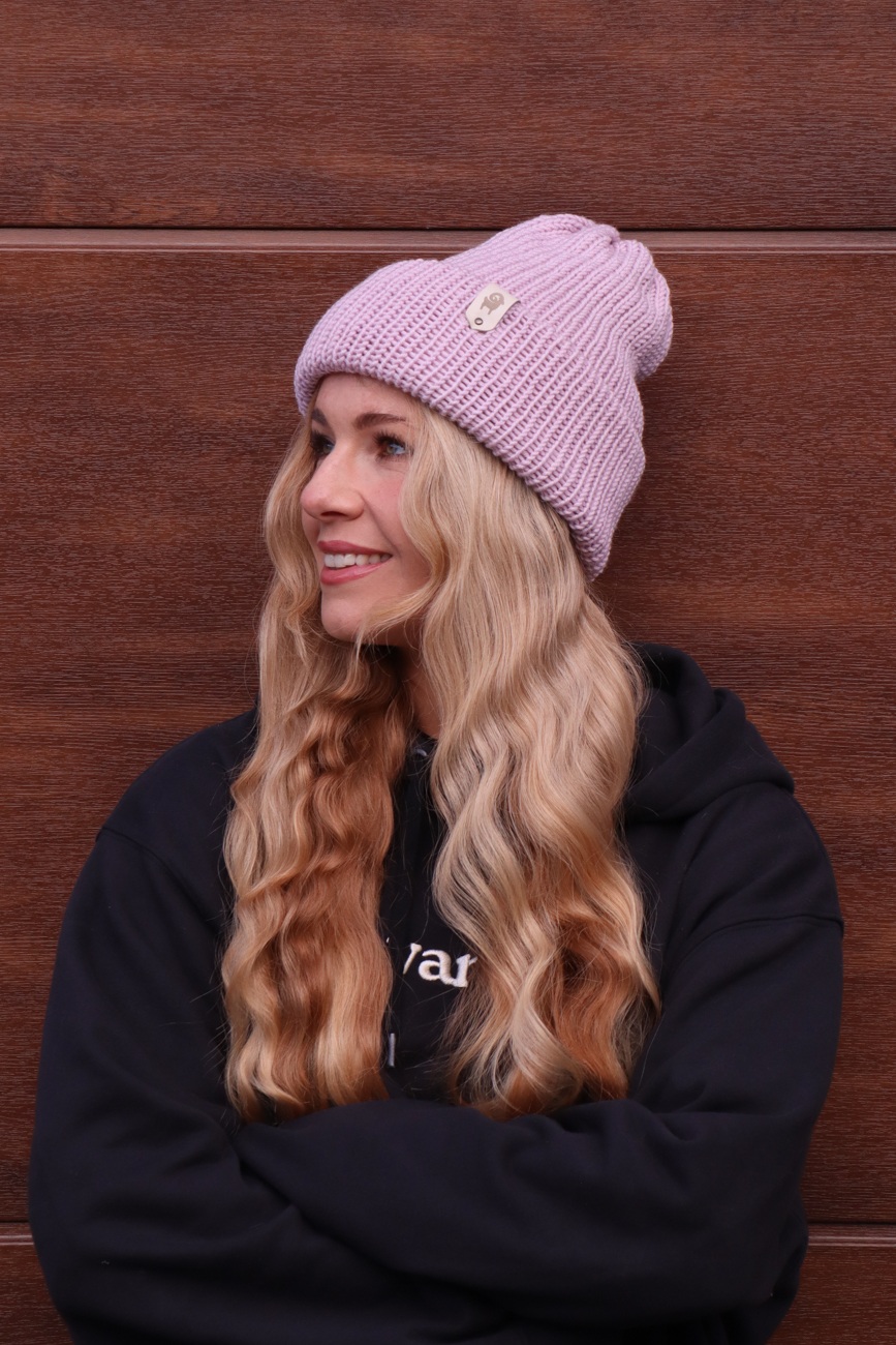 Wyprzedane! Czapka merino Różowa
