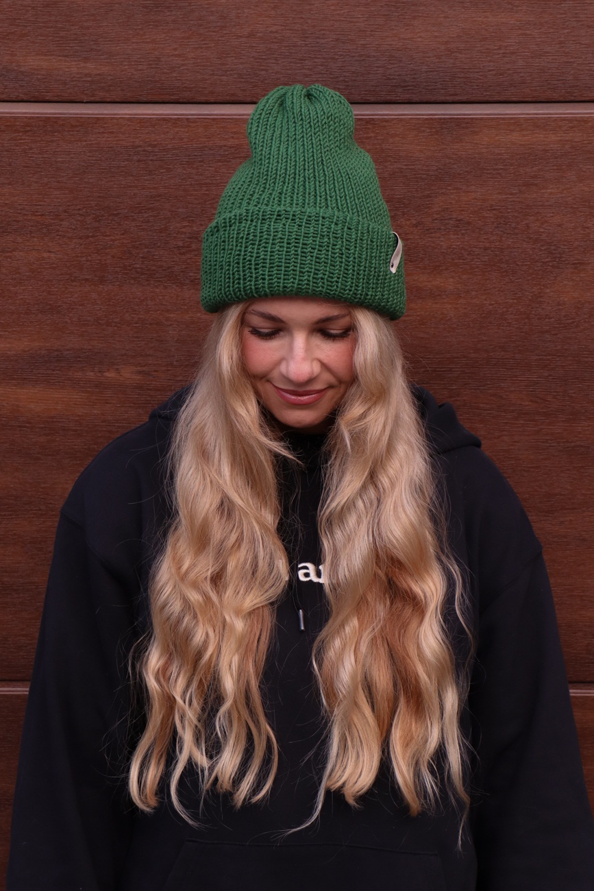 Czapka merino Zielona - obrazek 2