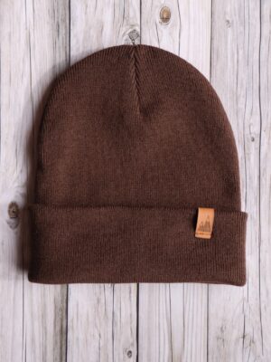 beanie brąz (2) Czapka uniwersalna beanie brąz