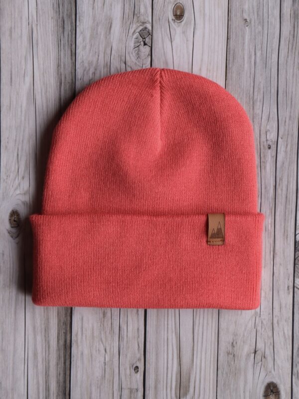Czapka uniwersalna beanie koralowa