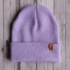 Czapka uniwersalna beanie liliowa