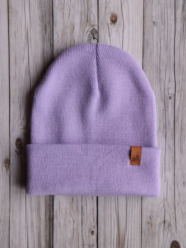 Czapka uniwersalna beanie liliowa