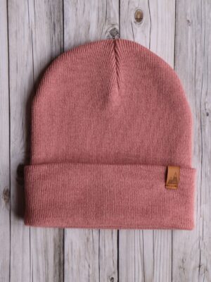 beanie róż (2) Czapka uniwersalna beanie pudrowy róż