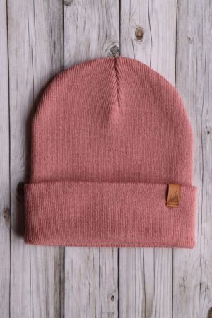 Czapka uniwersalna beanie pudrowy róż