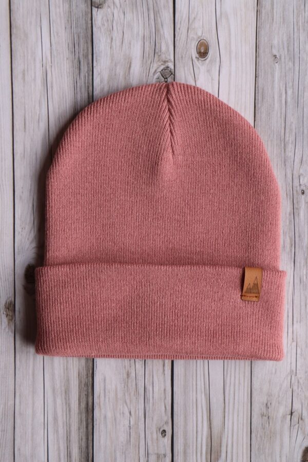 Czapka uniwersalna beanie pudrowy róż