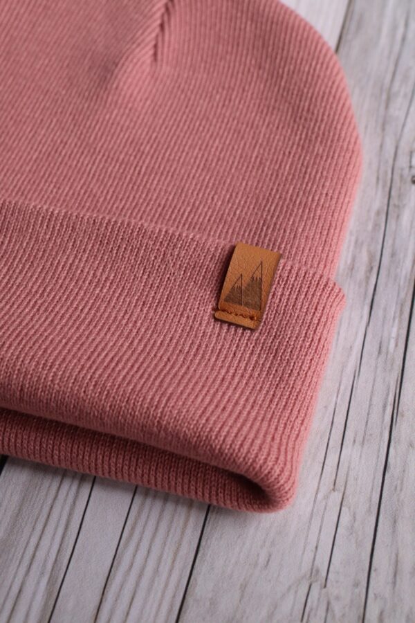 Czapka uniwersalna beanie pudrowy róż