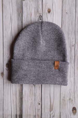 Czapka uniwersalna beanie szary melaż