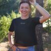 crop top Damska koszulka crop top Bistari - czarna