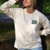 Longsleeve oversize Take It Slow - masełkowy