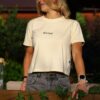crop top Damska koszulka crop top Bistari - masełkowa