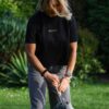 crop top Damska koszulka crop top Bistari - czarna