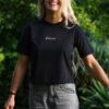 crop top Damska koszulka crop top Bistari - czarna