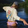 Longsleeve oversize Take It Slow - masełkowy