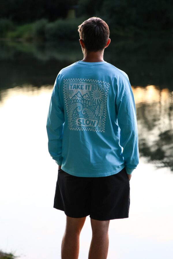 Longsleeve take it slow Longsleeve oversize Take It Slow - niebieski