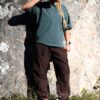 0E3A0401 Spodnie trekkingowe lekkie i szybkoschnące - czekoladowe